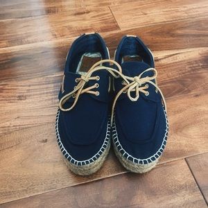 Tory Burch Blue Summer Boat Shoes/Platforms